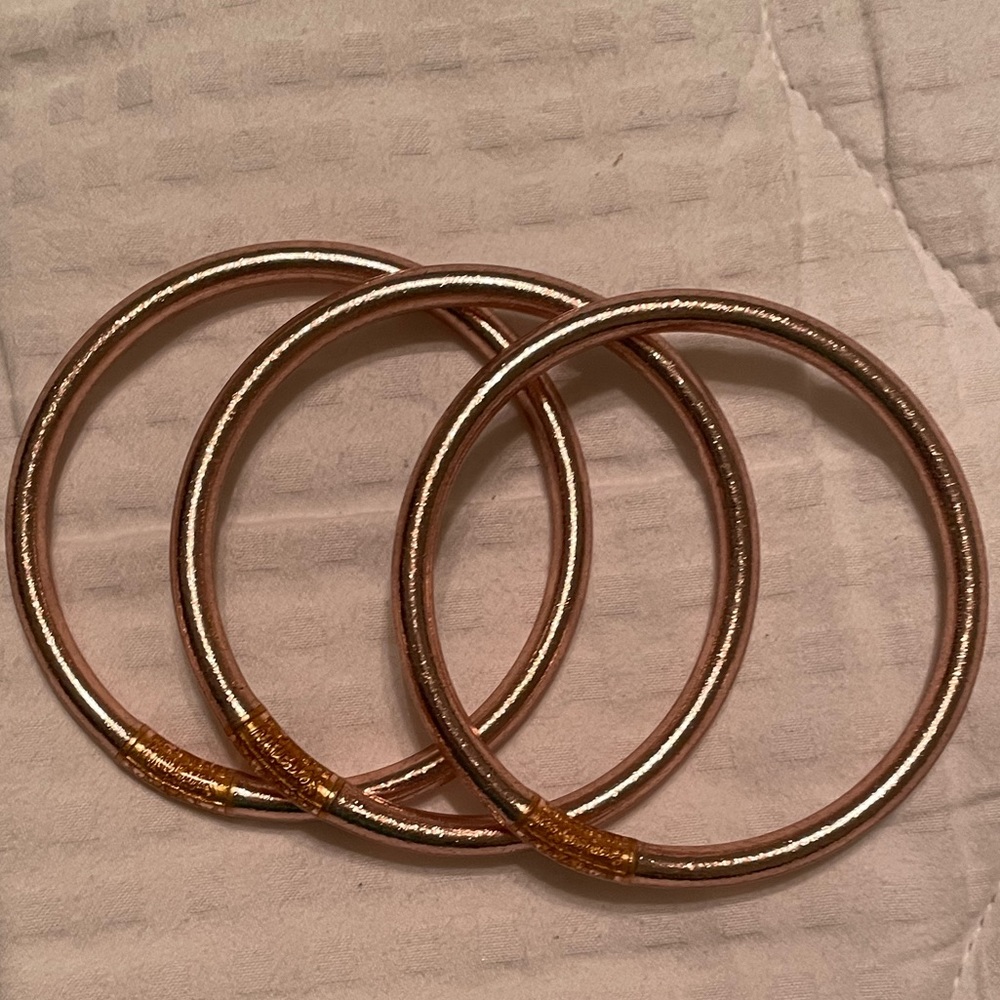 BUDHAGIRL ROSE GOLD ALL WEATHER BANGLES® (AWB®) - SERENITY PRAYER